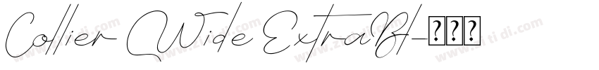 Collier Wide ExtraBl字体转换